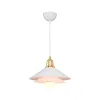 GLOBOSTAR® FERRO 203-0268 Μοντέρνο Κρεμαστό Φωτιστικό Οροφής με Ντουί 1 x E27 AC 220-240V IP20 - Λευκό & Χρυσό - Μ30 x Π30 x Υ19cm