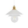 GLOBOSTAR® FERRO 203-0268 Μοντέρνο Κρεμαστό Φωτιστικό Οροφής με Ντουί 1 x E27 AC 220-240V IP20 - Λευκό & Χρυσό - Μ30 x Π30 x Υ19cm