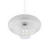GLOBOSTAR® FERRO 203-0268 Μοντέρνο Κρεμαστό Φωτιστικό Οροφής με Ντουί 1 x E27 AC 220-240V IP20 - Λευκό & Χρυσό - Μ30 x Π30 x Υ19cm