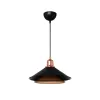 GLOBOSTAR® FERRO 203-0269 Μοντέρνο Κρεμαστό Φωτιστικό Οροφής με Ντουί 1 x E27 AC 220-240V IP20 - Μαύρο & Χάλκινο - Μ30 x Π30 x Υ19cm