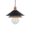 GLOBOSTAR® FERRO 203-0269 Μοντέρνο Κρεμαστό Φωτιστικό Οροφής με Ντουί 1 x E27 AC 220-240V IP20 - Μαύρο & Χάλκινο - Μ30 x Π30 x Υ19cm