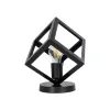 GLOBOSTAR® DISE 203-0272 Μοντέρνο Επιτραπέζιο Φωτιστικό Πορτατίφ με Ντουί 1 x E27 AC 220-240V IP20 - Μαύρο - Μ28 x Π28 x Υ29cm
