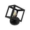 GLOBOSTAR® DISE 203-0272 Μοντέρνο Επιτραπέζιο Φωτιστικό Πορτατίφ με Ντουί 1 x E27 AC 220-240V IP20 - Μαύρο - Μ28 x Π28 x Υ29cm