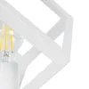 GLOBOSTAR® DISE 203-0273 Μοντέρνο Επιτραπέζιο Φωτιστικό Πορτατίφ με Ντουί 1 x E27 AC 220-240V IP20 - Λευκό - Μ28 x Π28 x Υ29cm