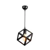 GLOBOSTAR® DISE 203-0274 Μοντέρνο Κρεμαστό Φωτιστικό Οροφής με Ντουί 1 x E27 AC 220-240V IP20 - Μαύρο - Μ28 x Π28 x Υ29cm