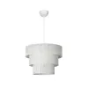 GLOBOSTAR® LEVEL 203-0275 Μοντέρνο Κρεμαστό Φωτιστικό Οροφής με Ντουί 1 x E27 AC 220-240V IP20 - Λευκό - Μ38 x Π38 x Υ30cm