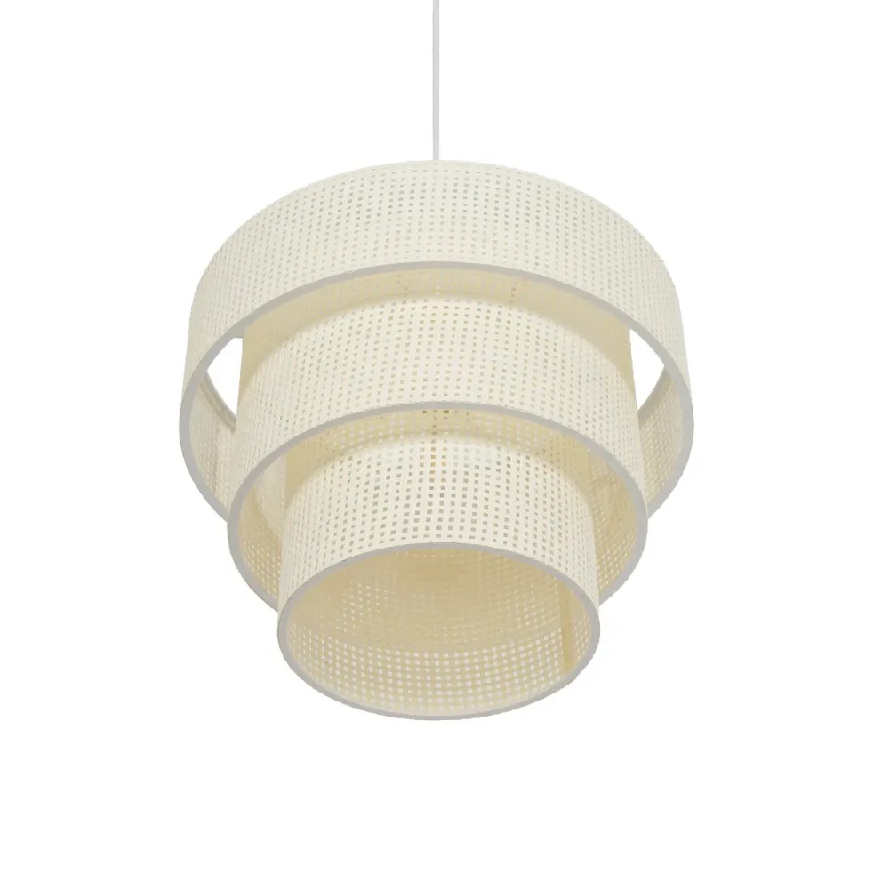 GLOBOSTAR® LEVEL 203-0275 Μοντέρνο Κρεμαστό Φωτιστικό Οροφής με Ντουί 1 x E27 AC 220-240V IP20 - Λευκό - Μ38 x Π38 x Υ30cm