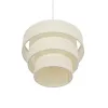 GLOBOSTAR® LEVEL 203-0275 Μοντέρνο Κρεμαστό Φωτιστικό Οροφής με Ντουί 1 x E27 AC 220-240V IP20 - Λευκό - Μ38 x Π38 x Υ30cm