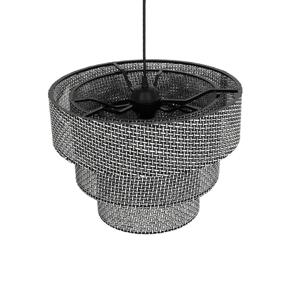 GLOBOSTAR® LEVEL 203-0276 Μοντέρνο Κρεμαστό Φωτιστικό Οροφής με Ντουί 1 x E27 AC 220-240V IP20 - Γκρι - Μ38 x Π38 x Υ30cm