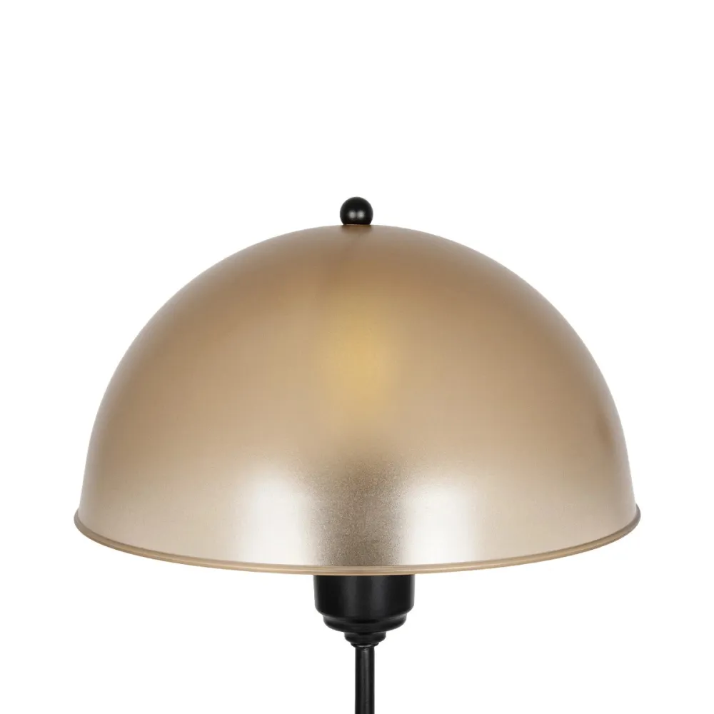 GLOBOSTAR® GAZETA 203-0297 Μοντέρνο Επιτραπέζιο Φωτιστικό Πορτατίφ με Ντουί 1 x E27 AC 220-240V IP20 - Μαύρο & Καφέ - Μ25 x Π25 x Υ39cm