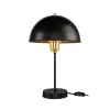 GLOBOSTAR® GAZETA 203-0298 Μοντέρνο Επιτραπέζιο Φωτιστικό Πορτατίφ με Ντουί 1 x E27 AC 220-240V IP20 - Μαύρο & Χρυσό - Μ25 x Π25 x Υ39cm