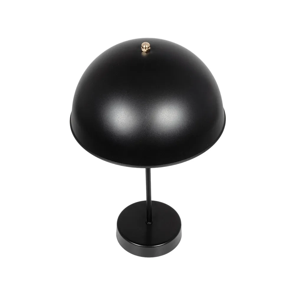 GLOBOSTAR® GAZETA 203-0298 Μοντέρνο Επιτραπέζιο Φωτιστικό Πορτατίφ με Ντουί 1 x E27 AC 220-240V IP20 - Μαύρο & Χρυσό - Μ25 x Π25 x Υ39cm