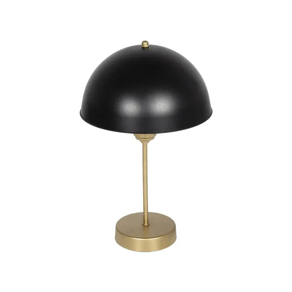 GLOBOSTAR® GAZETA 203-0305 Μοντέρνο Επιτραπέζιο Φωτιστικό Πορτατίφ με Ντουί 1 x E27 AC 220-240V IP20 - Μαύρο & Χρυσό - Μ25 x Π25 x Υ39cm