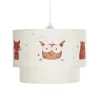 GLOBOSTAR® OWL 204-0001 Παιδικό Κρεμαστό Φωτιστικό Οροφής με Ντουί 1 x E27 AC 220-240V IP20 - Πολύχρωμο - Μ30 x Π30 x Υ24cm