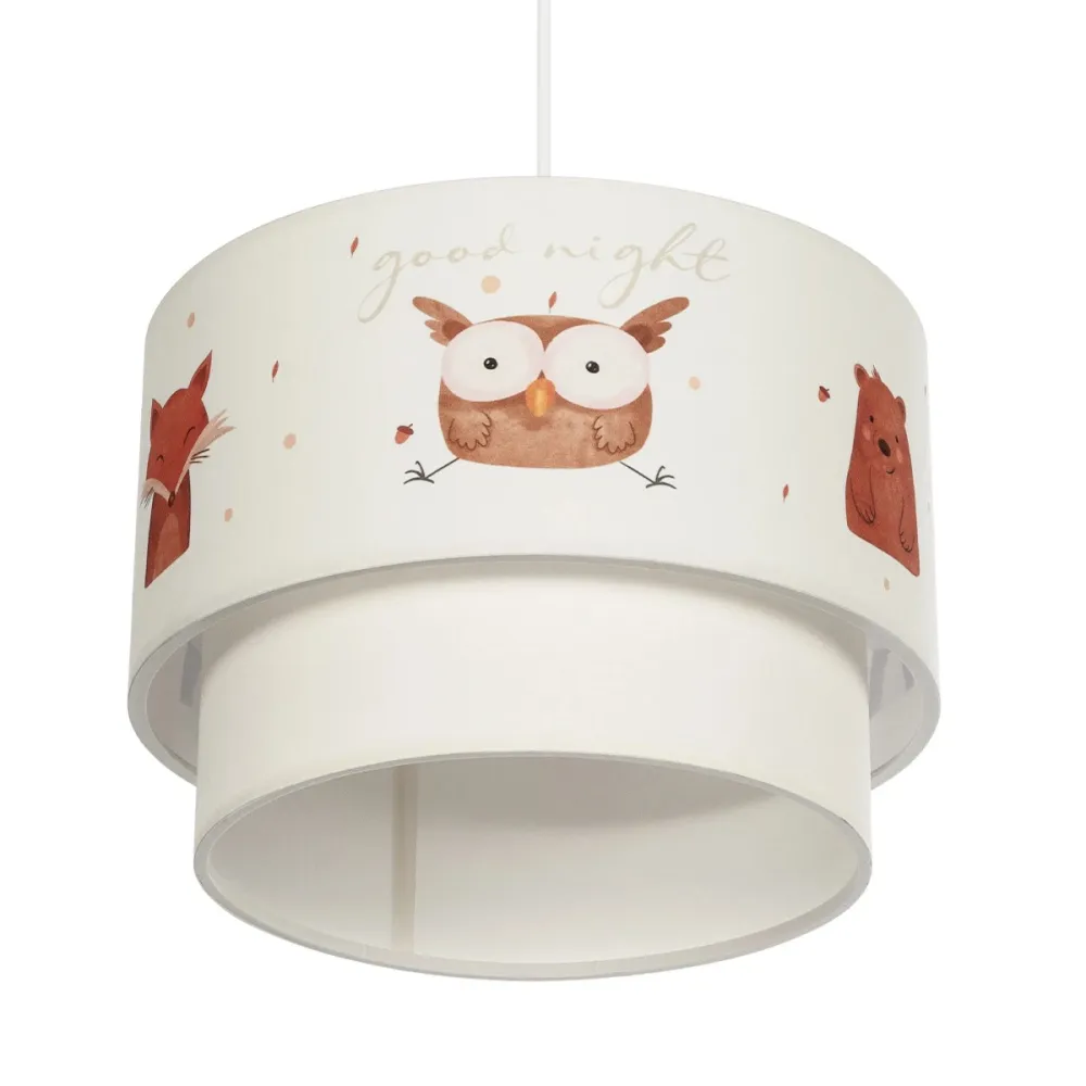 GLOBOSTAR® OWL 204-0001 Παιδικό Κρεμαστό Φωτιστικό Οροφής με Ντουί 1 x E27 AC 220-240V IP20 - Πολύχρωμο - Μ30 x Π30 x Υ24cm