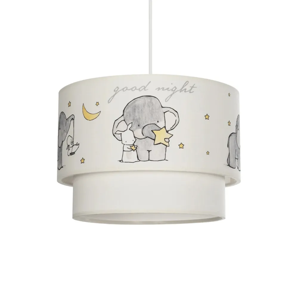 GLOBOSTAR® ELEPHANT 204-0002 Παιδικό Κρεμαστό Φωτιστικό Οροφής με Ντουί 1 x E27 AC 220-240V IP20 - Πολύχρωμο - Μ30 x Π30 x Υ24cm