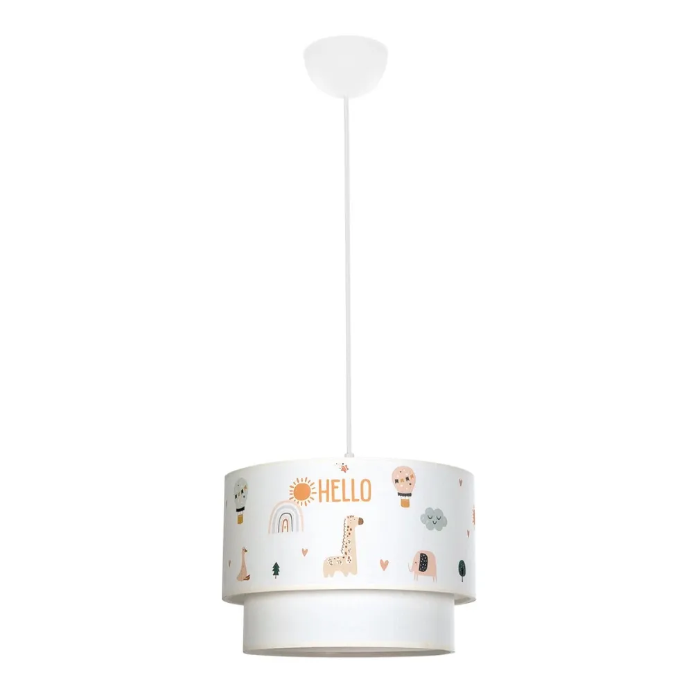 GLOBOSTAR® BALLOON 204-0004 Παιδικό Κρεμαστό Φωτιστικό Οροφής με Ντουί 1 x E27 AC 220-240V IP20 - Πολύχρωμο - Μ30 x Π30 x Υ24cm
