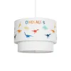 GLOBOSTAR® DINO 204-0006 Παιδικό Κρεμαστό Φωτιστικό Οροφής με Ντουί 1 x E27 AC 220-240V IP20 - Πολύχρωμο - Μ30 x Π30 x Υ24cm