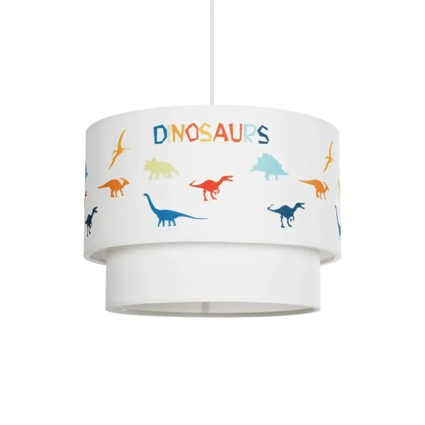 GLOBOSTAR® DINO 204-0006 Παιδικό Κρεμαστό Φωτιστικό Οροφής με Ντουί 1 x E27 AC 220-240V IP20 - Πολύχρωμο - Μ30 x Π30 x Υ24cm