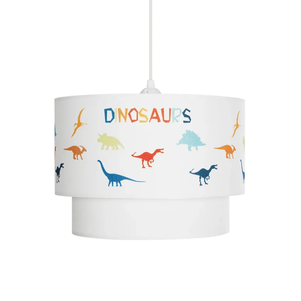 GLOBOSTAR® DINO 204-0006 Παιδικό Κρεμαστό Φωτιστικό Οροφής με Ντουί 1 x E27 AC 220-240V IP20 - Πολύχρωμο - Μ30 x Π30 x Υ24cm