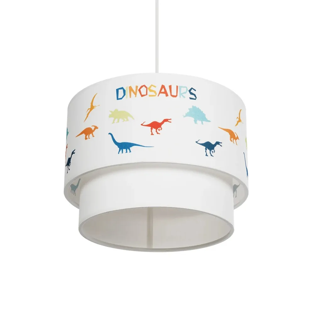 GLOBOSTAR® DINO 204-0006 Παιδικό Κρεμαστό Φωτιστικό Οροφής με Ντουί 1 x E27 AC 220-240V IP20 - Πολύχρωμο - Μ30 x Π30 x Υ24cm