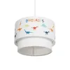 GLOBOSTAR® DINO 204-0006 Παιδικό Κρεμαστό Φωτιστικό Οροφής με Ντουί 1 x E27 AC 220-240V IP20 - Πολύχρωμο - Μ30 x Π30 x Υ24cm