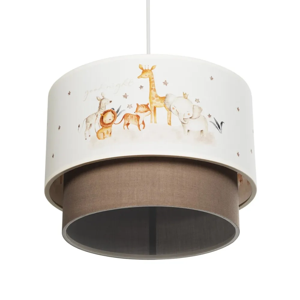 GLOBOSTAR® GIRAFFE 204-0008 Παιδικό Κρεμαστό Φωτιστικό Οροφής με Ντουί 1 x E27 AC 220-240V IP20 - Πολύχρωμο - Μ30 x Π30 x Υ24cm