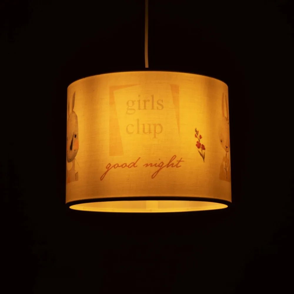 GLOBOSTAR® GIRLSCLUB 204-0010 Παιδικό Κρεμαστό Φωτιστικό Οροφής με Ντουί 1 x E27 AC 220-240V IP20 - Πολύχρωμο - Μ28 x Π28 x Υ24cm