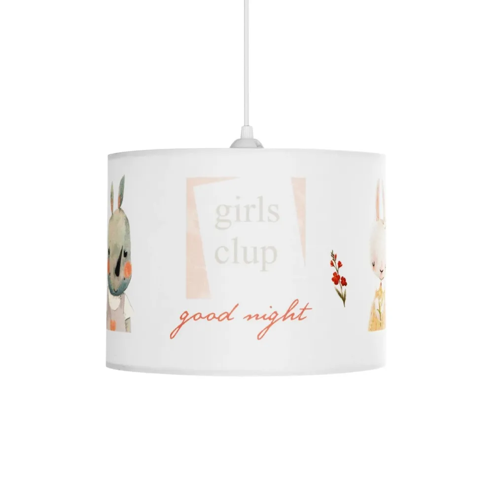 GLOBOSTAR® GIRLSCLUB 204-0010 Παιδικό Κρεμαστό Φωτιστικό Οροφής με Ντουί 1 x E27 AC 220-240V IP20 - Πολύχρωμο - Μ28 x Π28 x Υ24cm