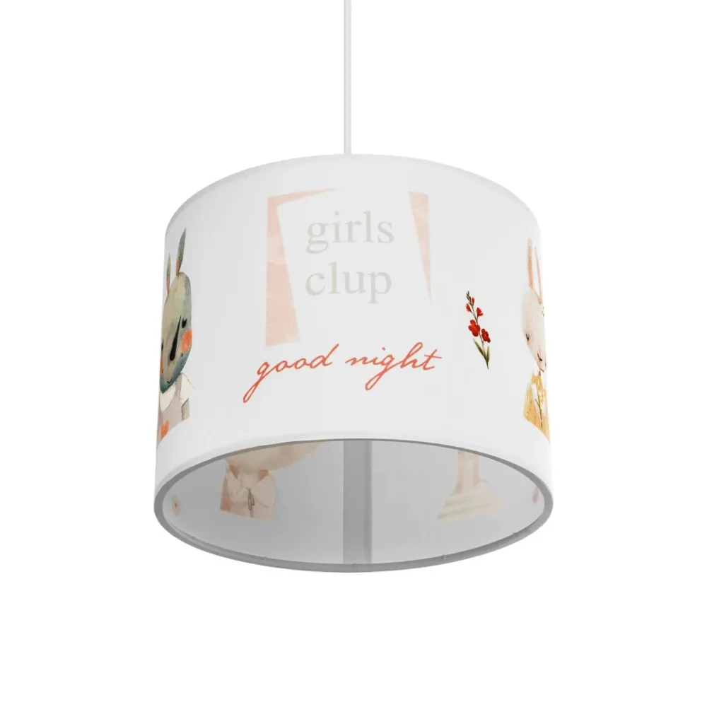 GLOBOSTAR® GIRLSCLUB 204-0010 Παιδικό Κρεμαστό Φωτιστικό Οροφής με Ντουί 1 x E27 AC 220-240V IP20 - Πολύχρωμο - Μ28 x Π28 x Υ24cm
