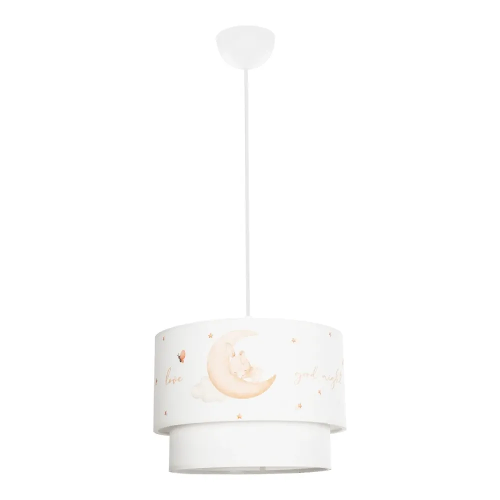 GLOBOSTAR® MOON 204-0011 Παιδικό Κρεμαστό Φωτιστικό Οροφής με Ντουί 1 x E27 AC 220-240V IP20 - Πολύχρωμο - Μ30 x Π30 x Υ24cm