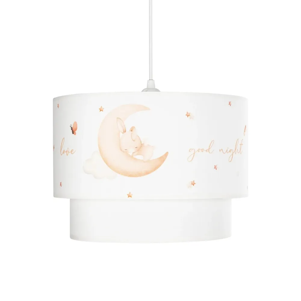 GLOBOSTAR® MOON 204-0011 Παιδικό Κρεμαστό Φωτιστικό Οροφής με Ντουί 1 x E27 AC 220-240V IP20 - Πολύχρωμο - Μ30 x Π30 x Υ24cm