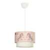 GLOBOSTAR® PONY 204-0016 Παιδικό Κρεμαστό Φωτιστικό Οροφής με Ντουί 1 x E27 AC 220-240V IP20 - Ροζ - Μ30 x Π30 x Υ24cm