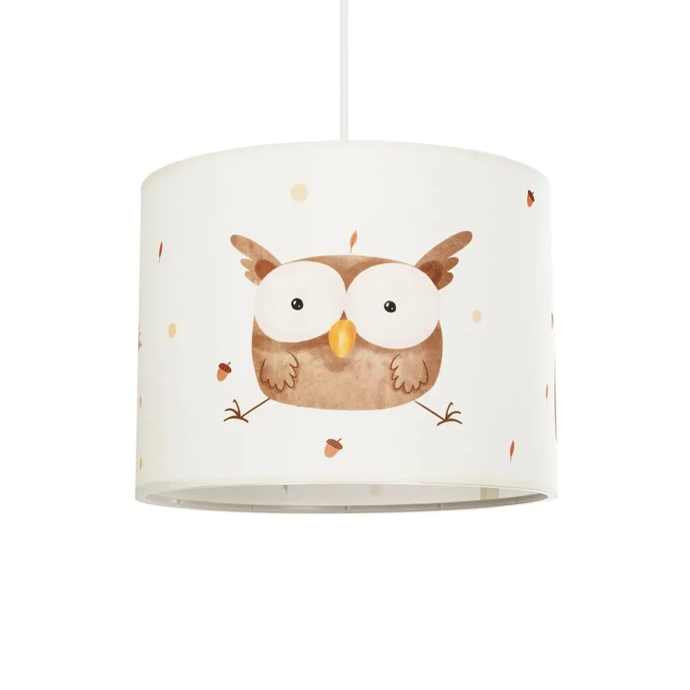 GLOBOSTAR® OWL 204-0017 Παιδικό Κρεμαστό Φωτιστικό Οροφής με Ντουί 1 x E27 AC 220-240V IP20 - Πολύχρωμο - Μ28 x Π28 x Υ24cm