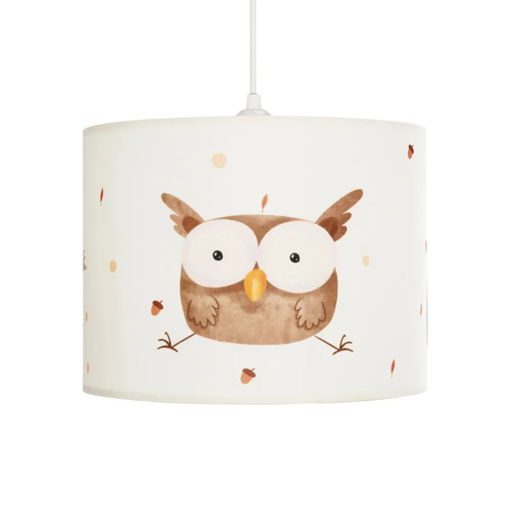 GLOBOSTAR® OWL 204-0017 Παιδικό Κρεμαστό Φωτιστικό Οροφής με Ντουί 1 x E27 AC 220-240V IP20 - Πολύχρωμο - Μ28 x Π28 x Υ24cm
