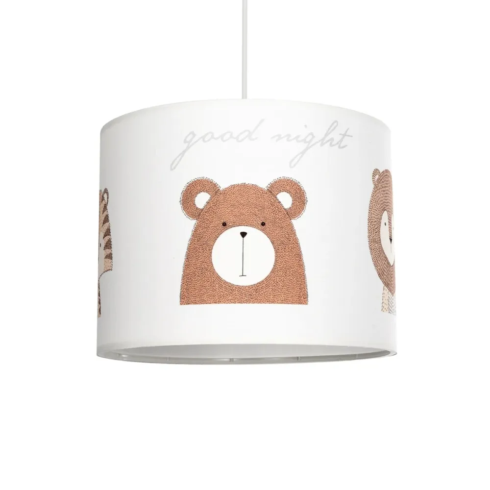 GLOBOSTAR® BEAR 204-0018 Παιδικό Κρεμαστό Φωτιστικό Οροφής με Ντουί 1 x E27 AC 220-240V IP20 - Πολύχρωμο - Μ28 x Π28 x Υ24cm