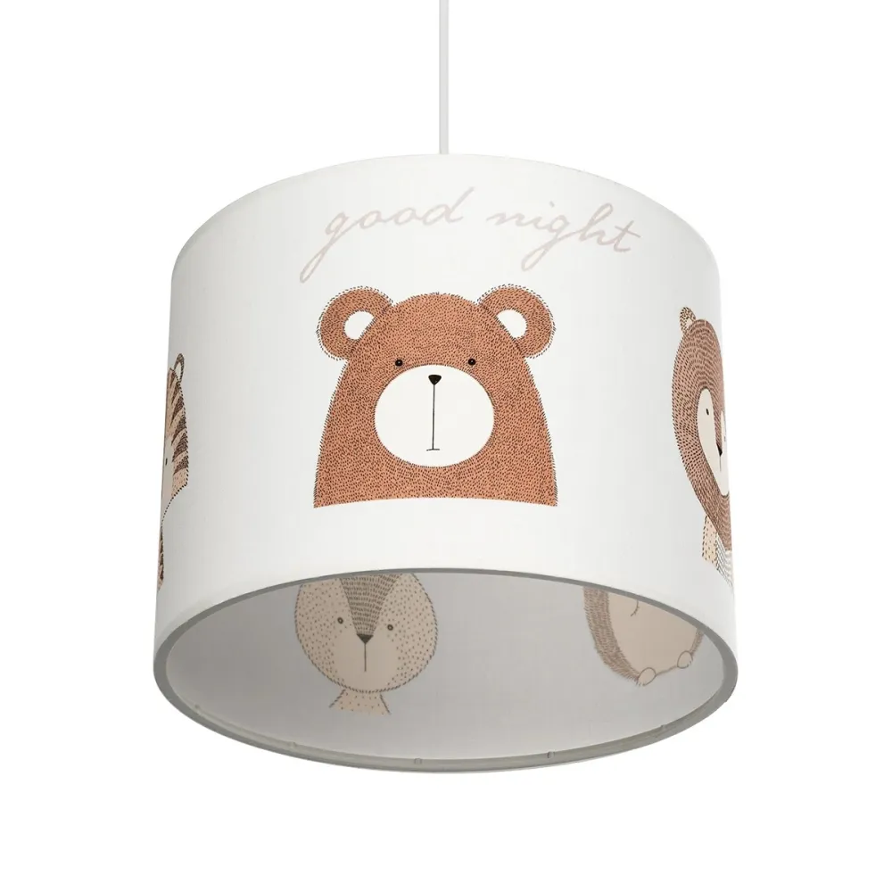 GLOBOSTAR® BEAR 204-0018 Παιδικό Κρεμαστό Φωτιστικό Οροφής με Ντουί 1 x E27 AC 220-240V IP20 - Πολύχρωμο - Μ28 x Π28 x Υ24cm