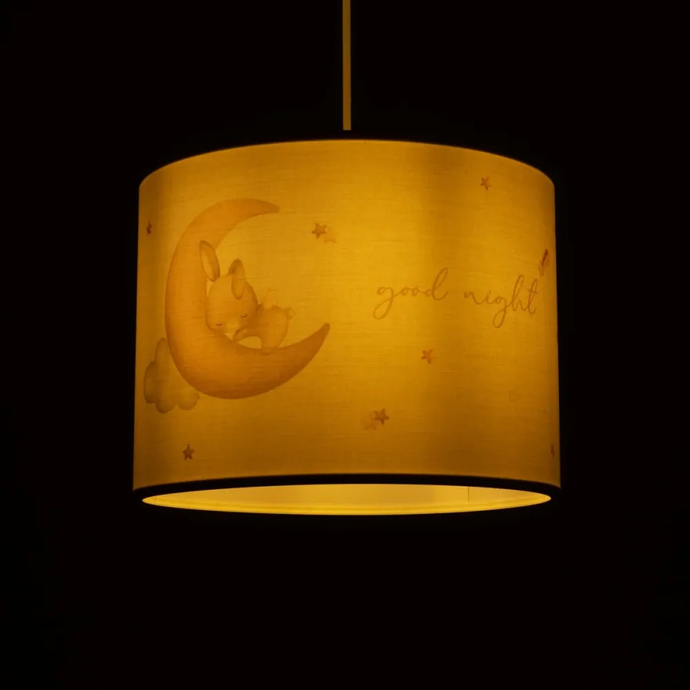 GLOBOSTAR® MOON 204-0019 Παιδικό Κρεμαστό Φωτιστικό Οροφής με Ντουί 1 x E27 AC 220-240V IP20 - Πολύχρωμο - Μ28 x Π28 x Υ24cm