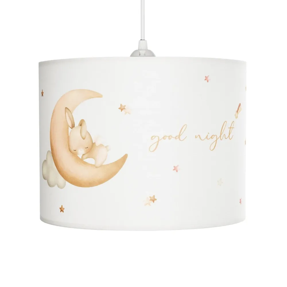 GLOBOSTAR® MOON 204-0019 Παιδικό Κρεμαστό Φωτιστικό Οροφής με Ντουί 1 x E27 AC 220-240V IP20 - Πολύχρωμο - Μ28 x Π28 x Υ24cm