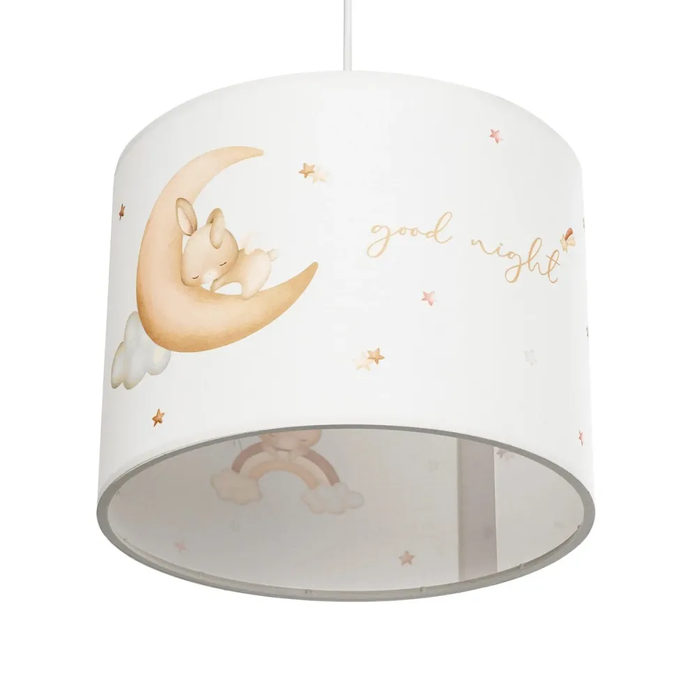 GLOBOSTAR® MOON 204-0019 Παιδικό Κρεμαστό Φωτιστικό Οροφής με Ντουί 1 x E27 AC 220-240V IP20 - Πολύχρωμο - Μ28 x Π28 x Υ24cm