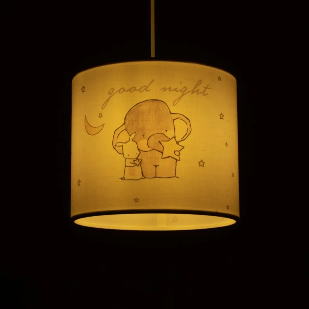 GLOBOSTAR® ELEPHANT 204-0020 Παιδικό Κρεμαστό Φωτιστικό Οροφής με Ντουί 1 x E27 AC 220-240V IP20 - Πολύχρωμο - Μ24 x Π24 x Υ23cm