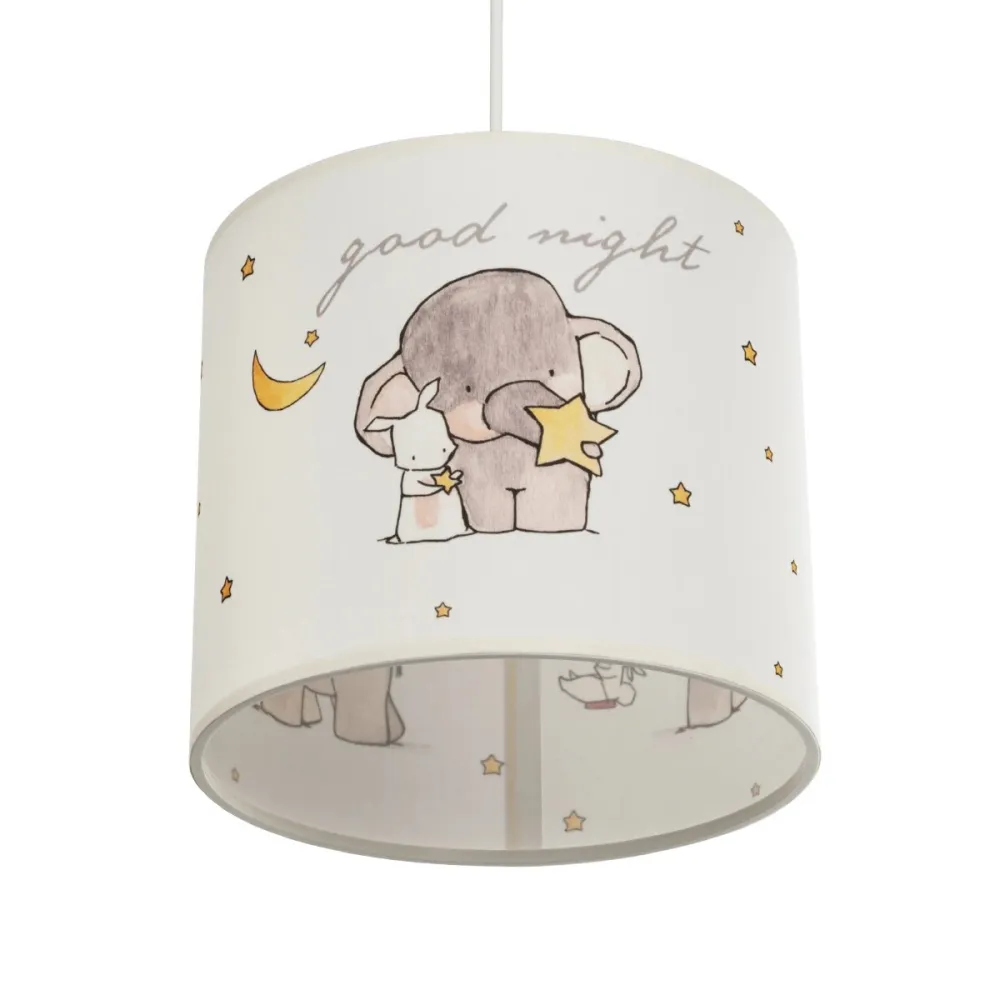 GLOBOSTAR® ELEPHANT 204-0020 Παιδικό Κρεμαστό Φωτιστικό Οροφής με Ντουί 1 x E27 AC 220-240V IP20 - Πολύχρωμο - Μ24 x Π24 x Υ23cm