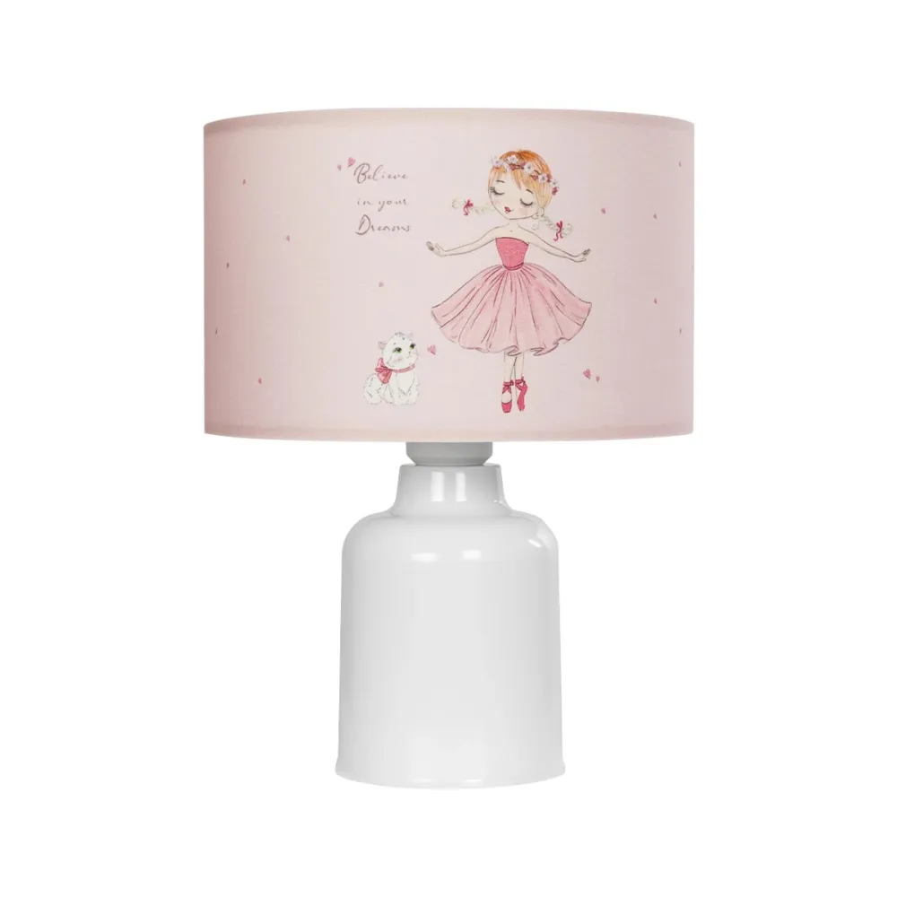 GLOBOSTAR® BALLERINA 204-0029 Παιδικό Επιτραπέζιο Φωτιστικό Πορτατίφ με Ντουί 1 x E27 AC 220-240V IP20 - Πολύχρωμο - Μ24 x Π24 x Υ32cm