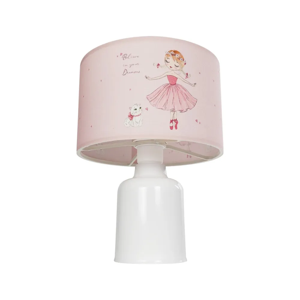 GLOBOSTAR® BALLERINA 204-0029 Παιδικό Επιτραπέζιο Φωτιστικό Πορτατίφ με Ντουί 1 x E27 AC 220-240V IP20 - Πολύχρωμο - Μ24 x Π24 x Υ32cm