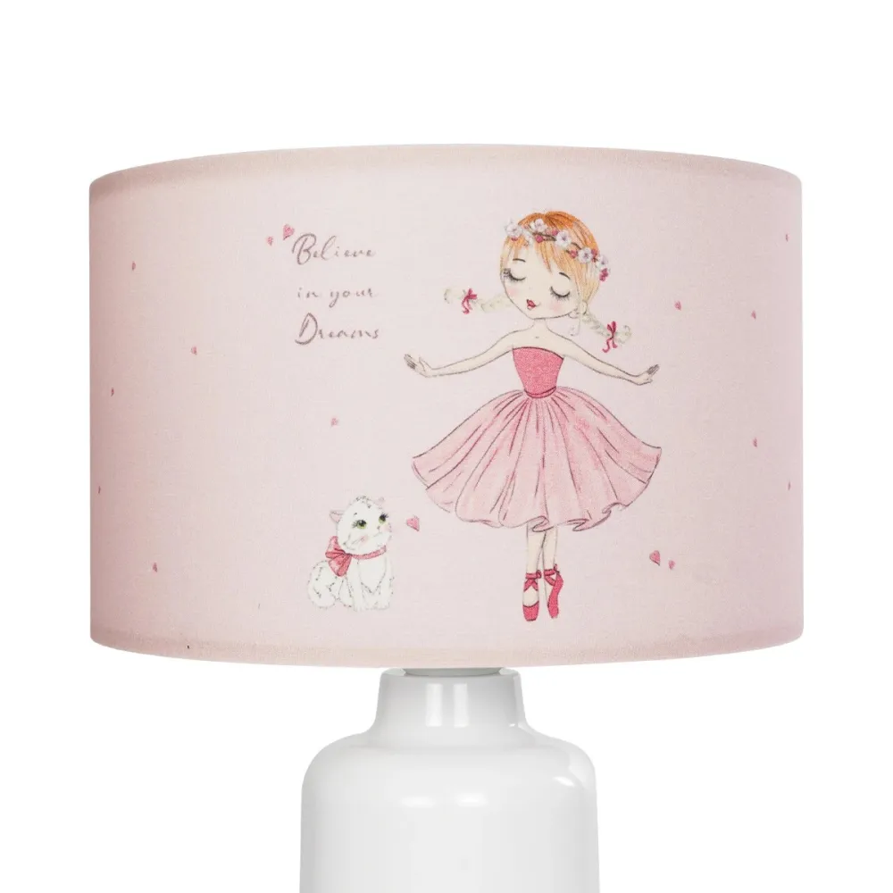 GLOBOSTAR® BALLERINA 204-0029 Παιδικό Επιτραπέζιο Φωτιστικό Πορτατίφ με Ντουί 1 x E27 AC 220-240V IP20 - Πολύχρωμο - Μ24 x Π24 x Υ32cm