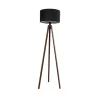 GLOBOSTAR® SAGA 204-0038 Μοντέρνο Επιδαπέδιο Φωτιστικό με Ντουί 1 x E27 AC 220-240V IP20 - Καφέ & Μαύρο - Μ38 x Π38 x Υ140cm