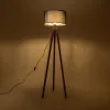 GLOBOSTAR® SAGA 204-0038 Μοντέρνο Επιδαπέδιο Φωτιστικό με Ντουί 1 x E27 AC 220-240V IP20 - Καφέ & Μαύρο - Μ38 x Π38 x Υ140cm