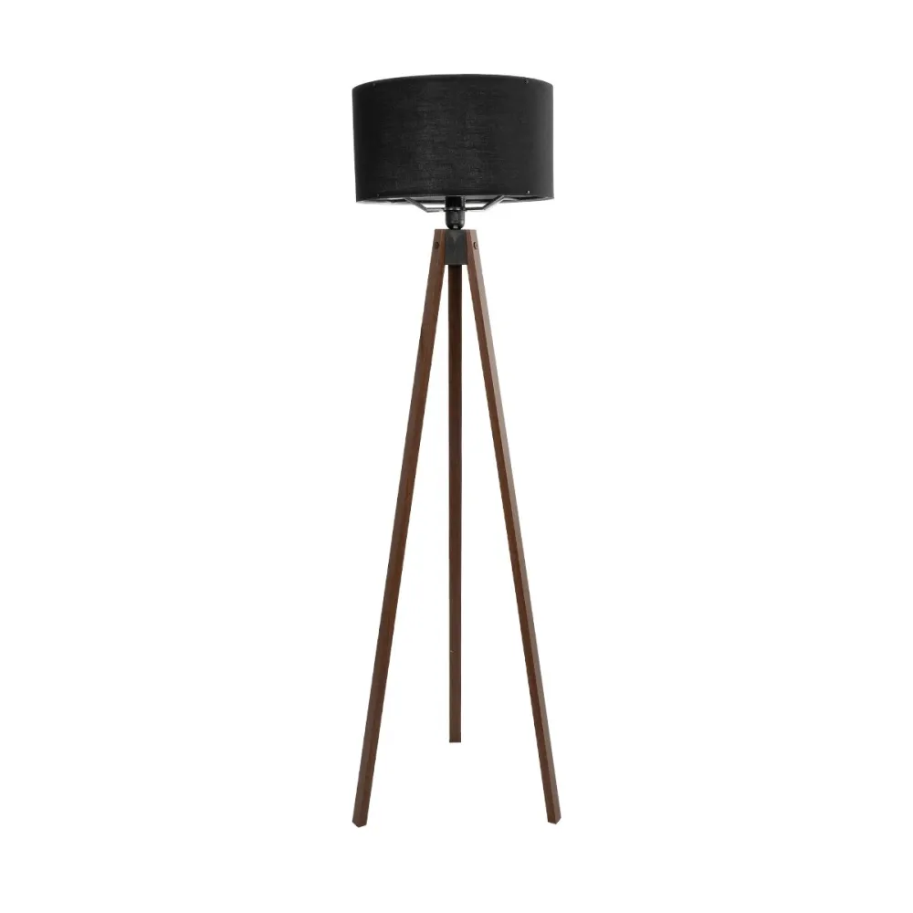 GLOBOSTAR® SAGA 204-0038 Μοντέρνο Επιδαπέδιο Φωτιστικό με Ντουί 1 x E27 AC 220-240V IP20 - Καφέ & Μαύρο - Μ38 x Π38 x Υ140cm