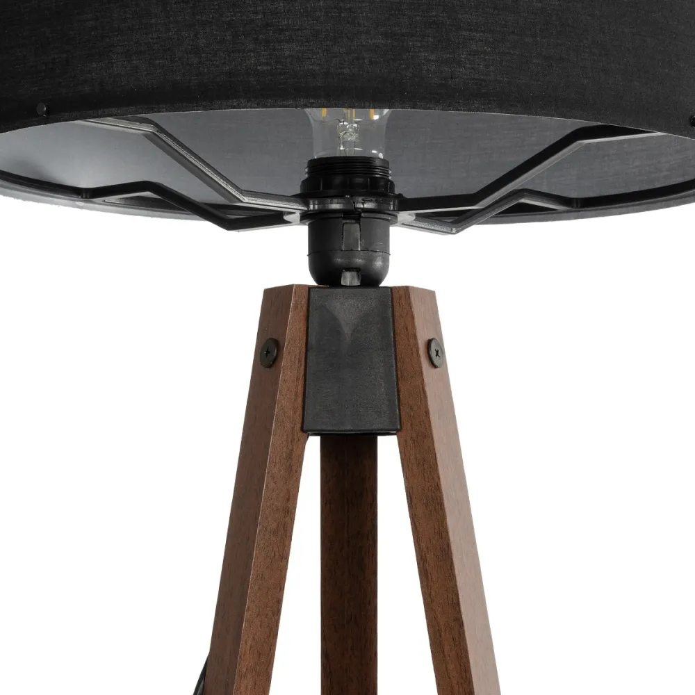 GLOBOSTAR® SAGA 204-0038 Μοντέρνο Επιδαπέδιο Φωτιστικό με Ντουί 1 x E27 AC 220-240V IP20 - Καφέ & Μαύρο - Μ38 x Π38 x Υ140cm