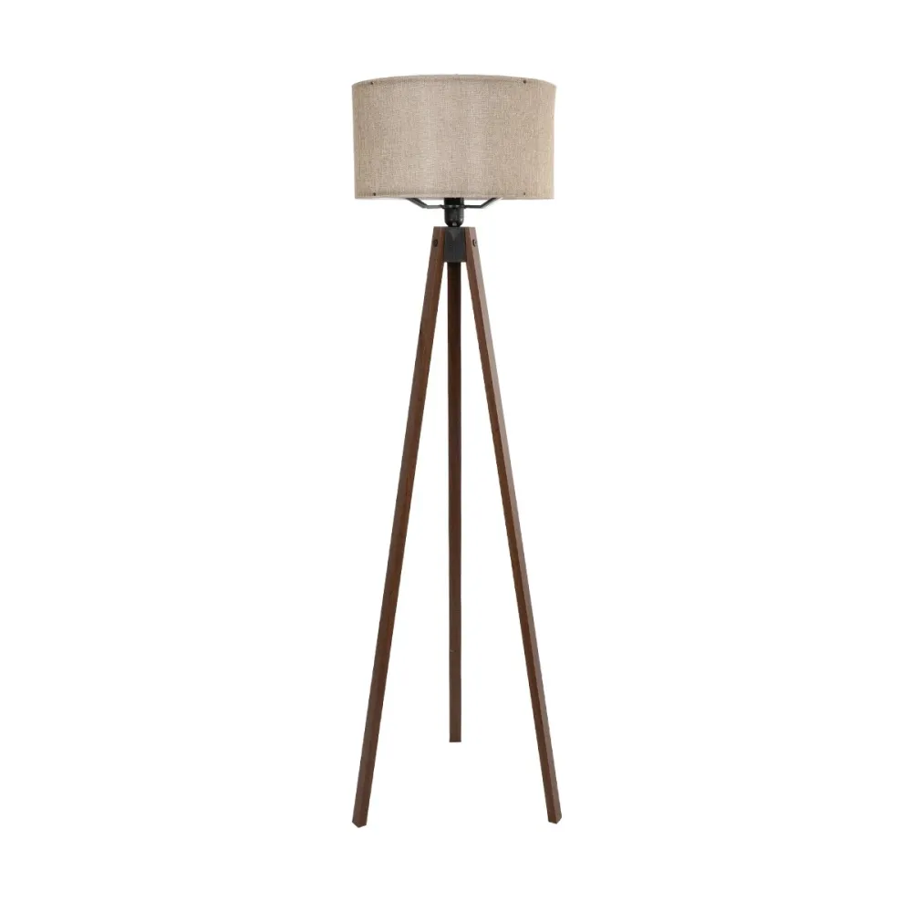 GLOBOSTAR® SAGA 204-0039 Μοντέρνο Επιδαπέδιο Φωτιστικό με Ντουί 1 x E27 AC 220-240V IP20 - Καφέ & Μπεζ - Μ38 x Π38 x Υ140cm